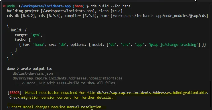 breaking change warning