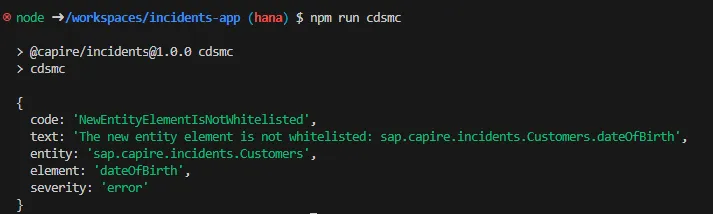 error from migration check
